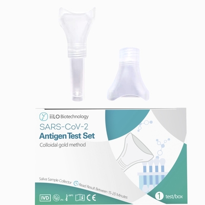 iiLO 99% Accuracy SARS-CoV-2 Antigen Self Test Set Saliva Sample Collector 1 test/box