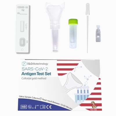 iiLO Plastic SARS-CoV-2 Antigen Self Test Set Saliva Sample Collector Malaysia 1 test/box